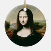 モナ・リザのレオナルドda Vin著絵画のコピー セラミックオーナメント (裏面)