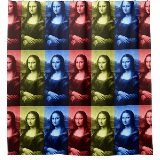 モナ・リザの原色 シャワーカーテン (正面)