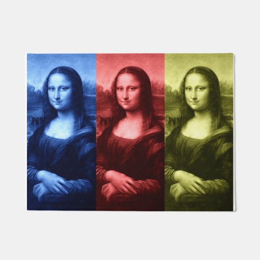 モナ・リザの原色 ドアマット (正面)