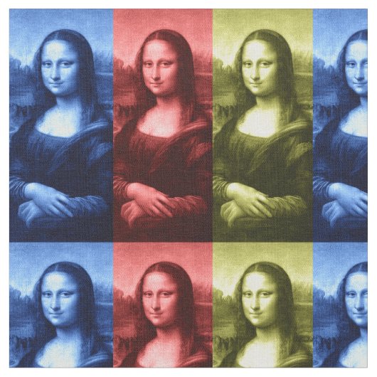 モナ・リザの原色 ファブリック (クローズアップ)