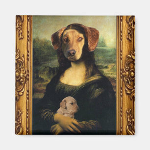 モナ・リザの犬- Goldaリサ-有名なポートレート マグネット