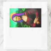 モナ・リザ女性 長方形シール (バッグ)