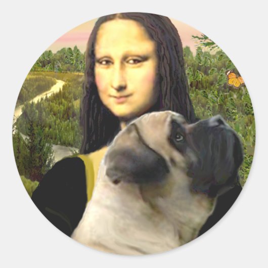 モナ・リザ - ブル・マスティフ #1 ラウンドシール (正面)