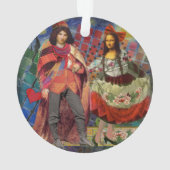 モナ・リザ ロマンチック ユーモラス カラフル アートワーク オーナメント (裏面)