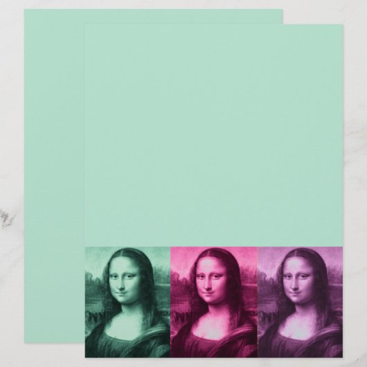 モナ・リザ　緑　ピンク　紫 (正面/裏面)