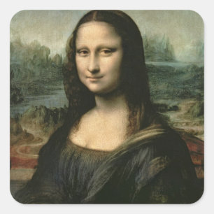 モナ・リザ、c.1503-6 (パネルの油) スクエアシール