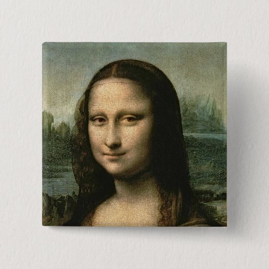 モナ・リザ、c.1503-6 缶バッジ (正面)