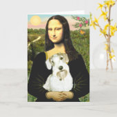 モナ·リザ- Sealyham Terier (L) カード (黄色い花)