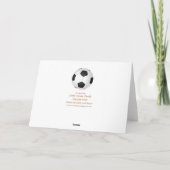 モニカのためのカスタマイズ可能なチーム写真のサッカーカード サンキューカード (裏面)