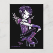 モニカパープルタトゥー妖精はがき ポストカード (正面)