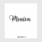 モニカ名 – 手書き書道 シール (シート)
