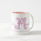 モニカ 名前 意味 ハート フラワー M モノグラム マグカップ (正面右)