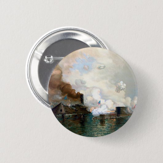 モニタとメリマック1862 缶バッジ (正面&裏面)