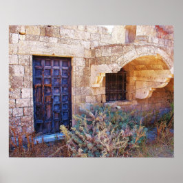 モニタリ修道院ローデス島，ギリシャ ポスター