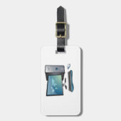 モニタ、キーボード、マウス付きデスクトップコンピュータ ラゲッジタグ (正面縦)