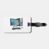 モニタ、キーボード、マウス付きデスクトップコンピュータ ラゲッジタグ (裏面横)