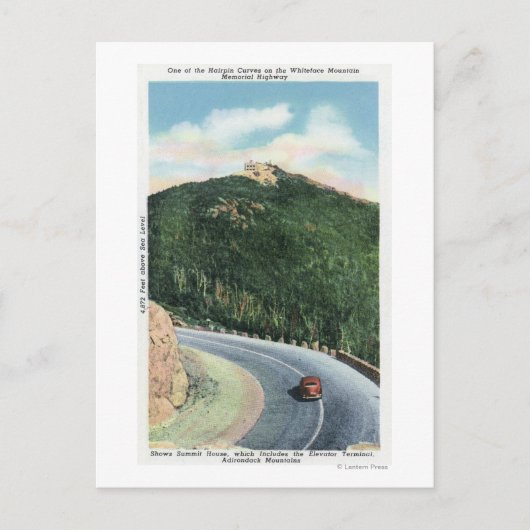 モニュメンタル・ハイウェイのヘアピンカーブ ポストカード (正面)