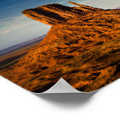 モニュメントバレーの素晴らしい夕日のポスター ポスター (角)