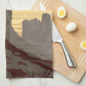 モニュメントバレーアリゾナユタヴィンテージ キッチンタオル (四つ折り)