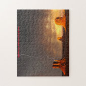 モニュメントバレーアリゾナ。クリスマスグリーティングジグサ ジグソーパズル (縦)