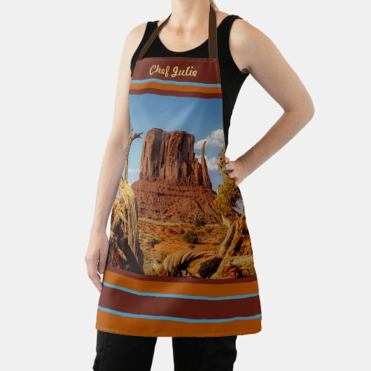 モニュメントバレーデザートサウスウエストプリントエプロン エプロン (インサイチュ)