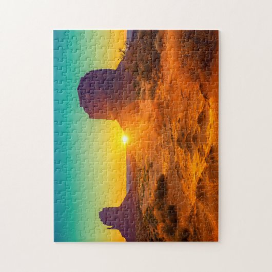 モニュメントバレーナバジョトライバルパークアリゾナ ジグソーパズル (縦)