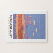 モニュメントバレーナバジョトライバルパークトラベルヴィンテージ ジグソーパズル (横)