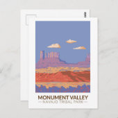 モニュメントバレーナバジョトライバルパークトラベルヴィンテージ ポストカード (正面/裏面)