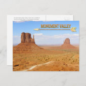モニュメントバレーナバジョトライバルパークハガキ ポストカード (正面/裏面)
