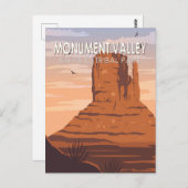 モニュメントバレーナバジョトライバルパークヴィンテージ ポストカード (正面/裏面)