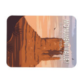 モニュメントバレーナバジョトライバルパークヴィンテージ マグネット (横)