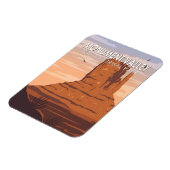 モニュメントバレーナバジョトライバルパークヴィンテージ マグネット (左側)