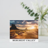 モニュメントバレーナバホトリバルパークユタUSA ポストカード (スタンド正面)