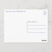 モニュメントバレーナバホトリバルパークユタUSA ポストカード (裏面)