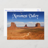 モニュメントバレーナバホトリバルパークユタUSA ポストカード (正面/裏面)