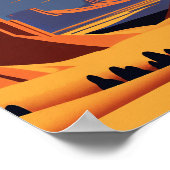 モニュメントバレーミニマリストヴィンテージポスターアート ポスター (角)