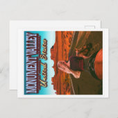 モニュメントバレー – ユタ州 – アリゾナ州 – 統一された州 ポストカード (正面/裏面)