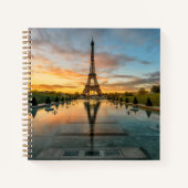 モニュメント |エッフェルタワーの日の出 ノートブック (正面)