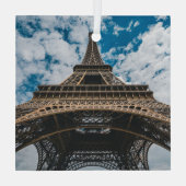 モニュメント |エッフェルタワーを見上げる ガラスオーナメント (裏面)