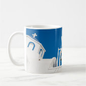 モニュメント |ギリシャのブルードーム教会 コーヒーマグカップ (左)