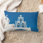 モニュメント |ギリシャのブルードーム教会 ランバークッション (ブランケット)