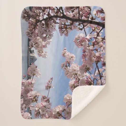 モニュメント |ジェファーソン記念さくらんぼの花 シェルパブランケット (正面)