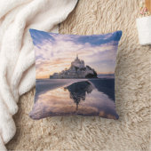 モニュメント ノルマンディ・フランス，モンサンミシェル クッション (ブランケット)