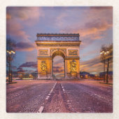 モニュメント パリ・フランス，凱旋門 ガラスコースター (正面)