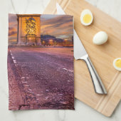 モニュメント パリ・フランス，凱旋門 キッチンタオル (四つ折り)