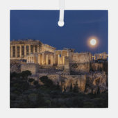 モニュメント |パルテノン神殿，ギリシャ ガラスオーナメント (裏面)