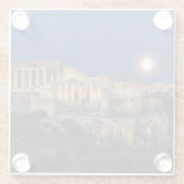 モニュメント |パルテノン神殿，ギリシャ ガラスコースター (裏面)