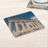 モニュメント |パルテノン神殿(ギリシャ) スクエアペーパーコースター (アングル)