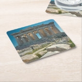 モニュメント |パルテノン・アテネ，ギリシャ スクエアペーパーコースター (アングル)