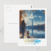 モニュメント&ヒストリ:ワシントンDC ポストカード (正面/裏面)